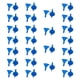 thumbnail image 2 of Juego de 50 embudos pequeños resistentes para rellenar aceites esenciales y productos de limpieza. azul, 2 of 9