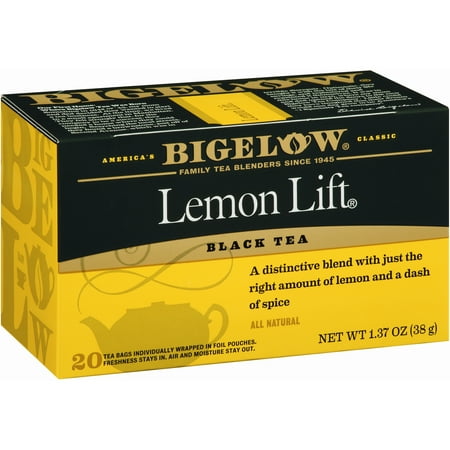 (3 Boxes) BigelowÂ® Lemon LiftÂ® Black Tea Bags 20 ct (Best Lemon Tea Brand)