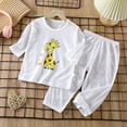 thumbnail image 4 of Ulanda Cotton 2 Piece Pajamas Boys Long Sleeve Sets Toddler Boys Pjs Kids Sleepwear Sets (Coffee, 2-3 Years), 4 of 4