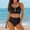 A Black, variant on Women's High Waisted Bikini Sets U-Wire Cutout Swimsuits with Bottoms Modest Two Piece Bathing Suit Summer Beach Pool Vacation Sets with Chest Pad Green S
