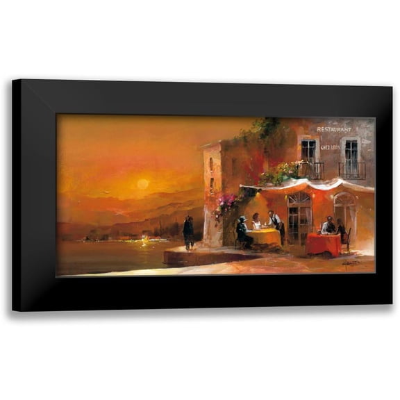 Haenraets, Willem 14x9 Black Modern Framed Museum Art Print Titled - Dinner for two I