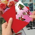 thumbnail image 4 of Pack of 12 Merry Christmas Cards Funny (1 Design, 12 Cards) - Santa Yoga C6238XSG-B12x1, 4 of 6