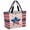 Navy Blue Red Pink, variant on Patriotic USA Flag Beach Bag for Women, Large Breathable Mesh Beach Tote Bag, Memorial Blue Red Freedom Lines Sandproof Lightweight Travel Bags for Vacation Picnic Swimming Pool 15.7"x15.7"x9.1"
