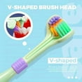 ECHOYY Three Soft Hair Tooth Toothbrush Colored Adult Three Toothbrush