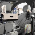 thumbnail image 2 of Pattern Diamond Multifunctional Car Seat Back Storage Box Car Back Seat Organizer with 2 Drink Cup Holder Car Seat Tissue Box and Storage Box with Hooks for Home and Travel, 2 of 3