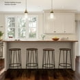 thumbnail image 5 of Lavish Home Set of 2 Counter-Height Bar Stools with Hairpin Legs (Brown), 5 of 8
