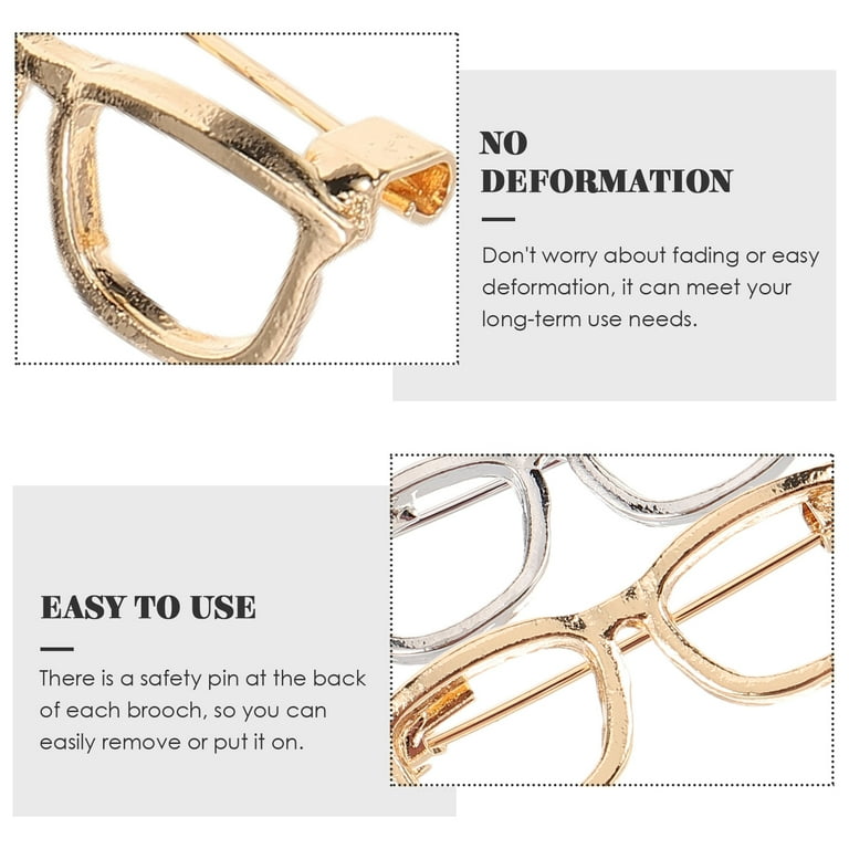 Lapel Pins Eyeglass Brooch Pin Japan Korean Mini Crystal Glasses