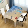 thumbnail image 6 of Coolnut Beach Shell Rectangle Tablecloth,Dinner Table Cover for Outdoor & Indoor Patio, Picnic, BBQ, Holiday Party 54x72In, 6 of 7