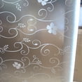 thumbnail image 2 of Película decorativa autoadhesiva para ventana de privacidad, flor de hierro, vidrio esmerilado, adhesivo para ventana, para baño, dormitorio, oficina, cocina, 45x100 cm (blanco), 2 of 7