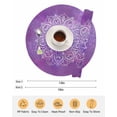 thumbnail image 6 of 13 Inch Round Placemats Set of 4, Boho Floral Non Slip Heat Insulation PP Table Mats, Purple Flowers Vintage Bohemian Watercolor Washable Place Mats for Kitchen Dining Party Table Decor, 6 of 7