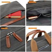 CoolBell Convertible Canvas Laptop Backpack, 17.3 Inch, Black, 1-Piece
