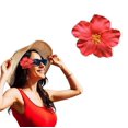 thumbnail image 1 of 1 pinza para el pelo de flor hawaiana roja para mujeres y niñas, pinzas para el pelo y pasadores para fiesta en la playa, accesorio para el pelo de flores bohemias para bailarina, novia, boda, cuidado, 1 of 5