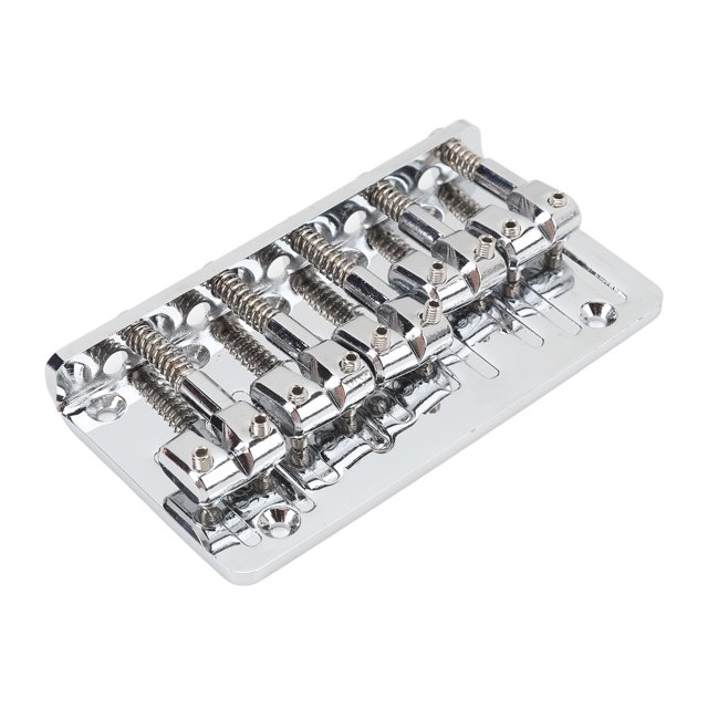 5 String Bass Bridge, Hardtail Saddle Bridge Adjustable Saddle for Bass Guitars Replacement