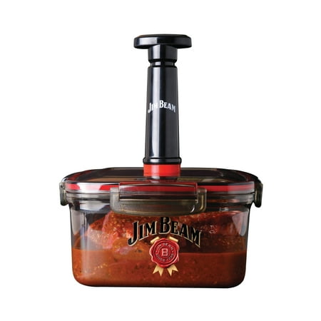 Jim Beam Vacuum Sealed Marinade Box for Grilling and