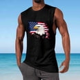 thumbnail image 2 of BRGZLK Mens Tank Top Fashion Printed Hoodie Casual Sports Summer Beach Tropical Hawaiian Sleeveless T-Shirt Independence Day Print Workout Muscle Gym Tees, 2 of 6
