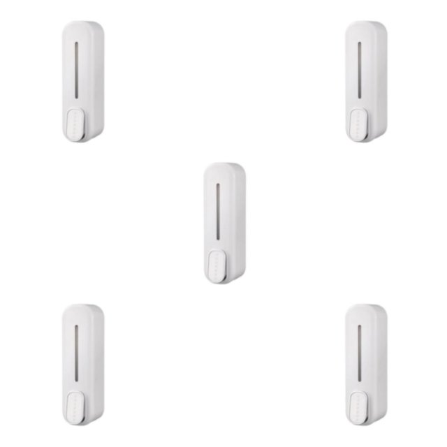 Ounissouiy Dispensador de gel de ducha de champú líquido de mano de montaje en pared para baño de hotel blanco Type2 NO2