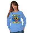 thumbnail image 5 of Retro Cute Hungry Funny PACMAN Game Women Crewneck Sweatshirt Brisco Brands M, 5 of 6