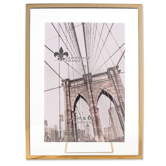 Lawrence Frames Garett Metal Float Tabletop Picture Frames, Multiple Sizes/Colors