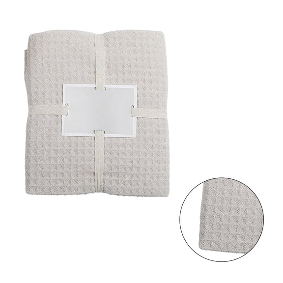 AUQ Waffle Bath Towels,Waffle Weave Bath Towel Waffle Towels for Bathroom,Soft Comfortable Absorbent Surface Bath Towels Large,Coffee,55.12*27.56*0.79in