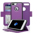 thumbnail image 1 of NAVOR - iPhone 7 Plus Detachable Magnetic Housing Wallet Case [RFID Protection] [Apple Logo Hole] [Vajio Series] -Purple (IP7PVJPP), 1 of 7