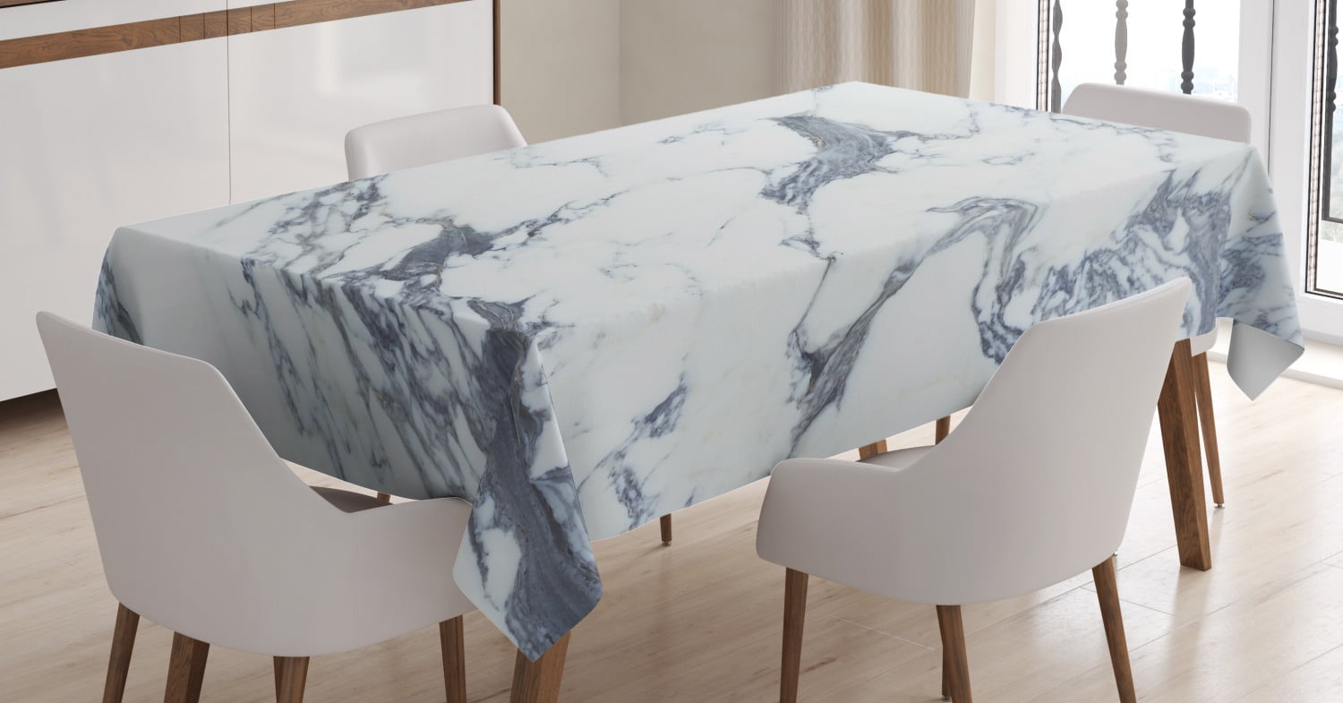 Off White Grey Granite Stone Marble Effect PVC Vinyl Plastic Table cloth Dining 