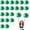 Colorful+Green, variant on 12 PCS pom poms Cheerleading,13.8inch Sports Team Spirits Cheering Squad Dance Training with Finger Rings