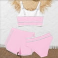 thumbnail image 5 of CAUYDY Toddler Baby Girl Bikini Swimsuit Set 3 Piece Set Bathing Suit with Cover Ups 2T 3T 4T 5T 6T 7T 8T 9T 10T 11T 12T Children Kid Girls Summer Swimwear (Sizes 8-9 Years,H03-Pink), 5 of 5