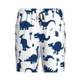 thumbnail image 4 of Naloa Cute Cartoon Dinosaurs Men's Short Pajama Pants, Lounge Comfort Shorts with Elasticized Waistband and Side Pockets - Small, 4 of 9