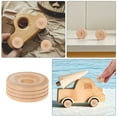 thumbnail image 3 of WEUVEB Model Car Wheels Wooden Wheel Beech Wood 10Pcs DIY Educational Play, 3 of 8