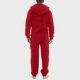 thumbnail image 4 of Men Artificial Wool Long Hoodie Jumpsuit Sleeve Pajamas Casual Solid Mens Sweat Suites Color Zipper Loose Hooded Suits for Men Jumpsuit Pajamas Casual Winter Men Jogging Suit Set Warm Rompe 1 Piece Me, 4 of 6