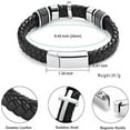 thumbnail image 2 of Cross Cremation Urn Bracelet for Ashes Jewelry for Women Men Memorial Keepsake Cuff Bangle Leather Bracelet Keepsake Bracelet for Men, 2 of 7