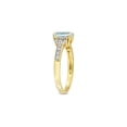 thumbnail image 5 of 1.00 Carat (Ctw) Oval Aquamarine Ring in Yellow Plated Sterling Silver for Women, 5 of 6