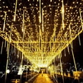 thumbnail image 3 of 30CM/50CM 8 Tubes LED Meteor Shower Rain Lights Waterproof Falling String Lights for Wedding Party Christmas Decoration (Warm white,30cm 8 Tubes), 3 of 4
