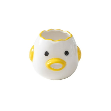 

HESITONE Cartoon Chick Ceramic Egg Divider Yolk Protein Mini Seperator Liquid Filter Automatic Separation Splitter Opeaner