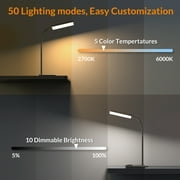 LEPOWER LED Desk Lamp, 800LM LED Touch Desk Lamp for Home Office, 12W 50 Lighting Modes Eye-Caring Reading Lamp Gooseneck Lamp