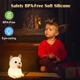 thumbnail image 4 of XIHAMA Night Light for Kids, Cute Silicone Puppy Nursery Light for Baby Room and Toddler, Rechargeable LED Animal Decor Nightlight for Girls and Boys, Portable Kawaii Lamp Birthday Gift, 4 of 7