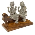 thumbnail image 6 of 999 Pure Silver Ganesh & Lakshmi / Laxmi Idol / Statue / Murti (Figurine #27), 6 of 11