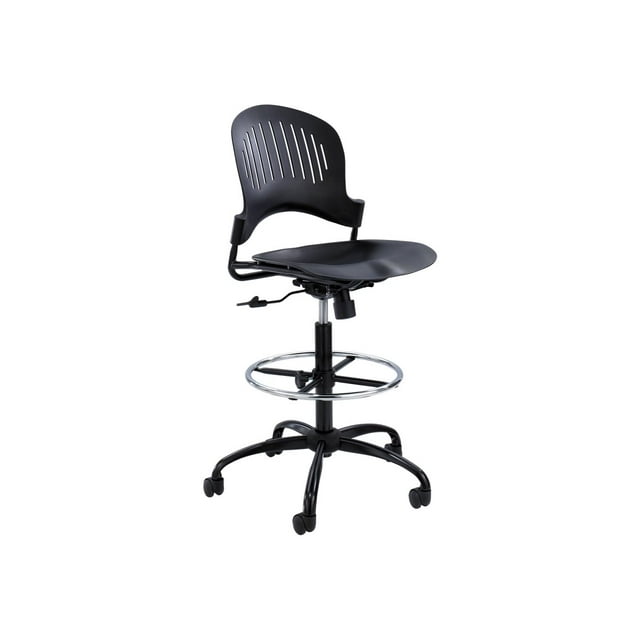 Safco Zippi - Chaise - Pivotante - Plastique - Noir