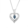 thumbnail image 1 of Aone Jewelry Natural Blue Diamond In Center Heart Shape Mom Pendant For Your Mother Crafted In 925 Sterling Silver With 18 Gold Plated Over 925 Sterling Silver Box Chain, 1 of 5