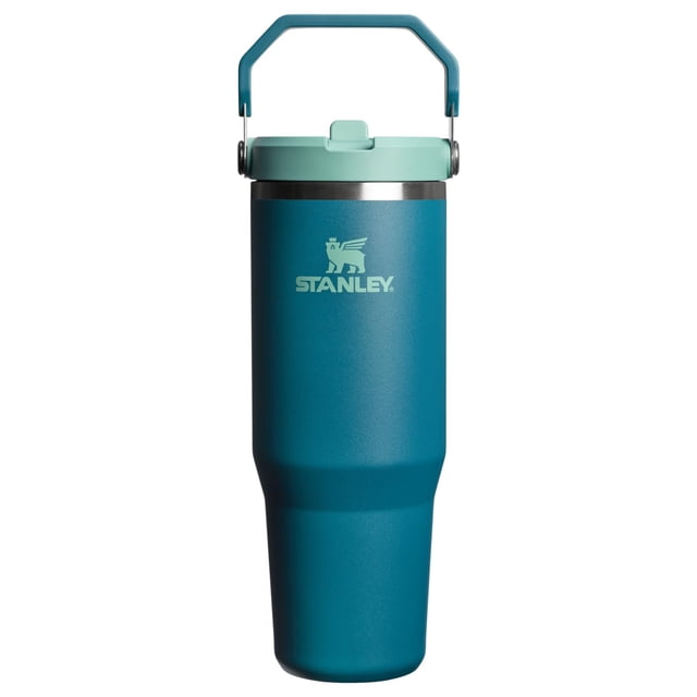 Vaso STANLEY IceFlow 2.0 con tapa, 900 ml, color verde azulado