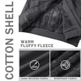 thumbnail image 6 of TACVASEN Men's Winter Warm Fleece Lined Jacket Thicken Windbreaker Cargo Coat with 7 Pockets Casual Work Field Outwear Dark Gray M, 6 of 8