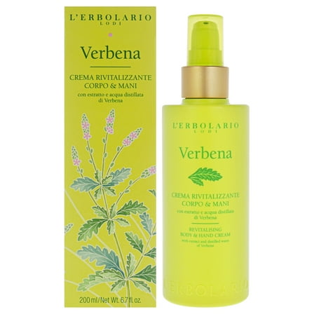 LErbolario Revitalising Body and Hand Cream - Verbena , 6.7 oz Cream