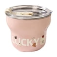 thumbnail image 2 of Stainless Steel Coffee Cup,9 oz Cute Portable Travel Mug with Leakproof Lid & Graphic Printed,Lightweight Tumbler for Office Desk,Daily Commute,Pink, 2 of 6