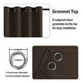 thumbnail image 5 of DWCN Blackout curtains for Bedroom with Tiebacks - Room Darkening Privacy Grommet Top Window Curtains for Living Room, 60 x 63 inch Length, Brown, Set of 2 Panels, 5 of 7