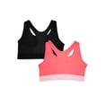 thumbnail image 2 of Athletic Works Girls Racerback Sports Bra, 2 Pack, 2 of 2