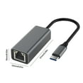 thumbnail image 3 of Adaptador de red LAN Gigabit Ethernet tipo C a RJ45 Adaptador LAN con cable USB tipo C, 3 of 6