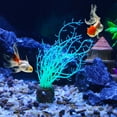 thumbnail image 2 of Soft Silicone Glowing Aquarium Tree Coral Aquatic Artificial Coral for Fish Tank Decoration Green, 2 of 7