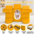 thumbnail image 5 of Linor 13PCS Modular Kids Play Couch, Kids Couch with Climbing Slope, 13 in 1 Toddler Couch for Boys and Girls, Yellow, 5 of 9