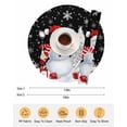 thumbnail image 6 of 15 Inch Round Placemats Set of 6, Black Christmas Non Slip Heat Insulation PP Table Mats, Snowman Snowflake Gifts Xmas Tree Washable Place Mats for Kitchen Dining Party Table Decor, 6 of 7