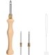 thumbnail image 1 of Aguja perforadora, herramienta de madera para punzonar, herramienta ajustable para punzonar bordados, costura artesanal, 1 of 5